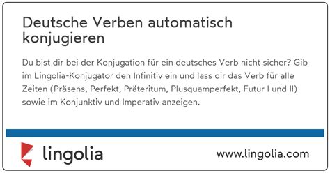 konjugieren deutsch|Deutsche Verben automatisch konjugieren